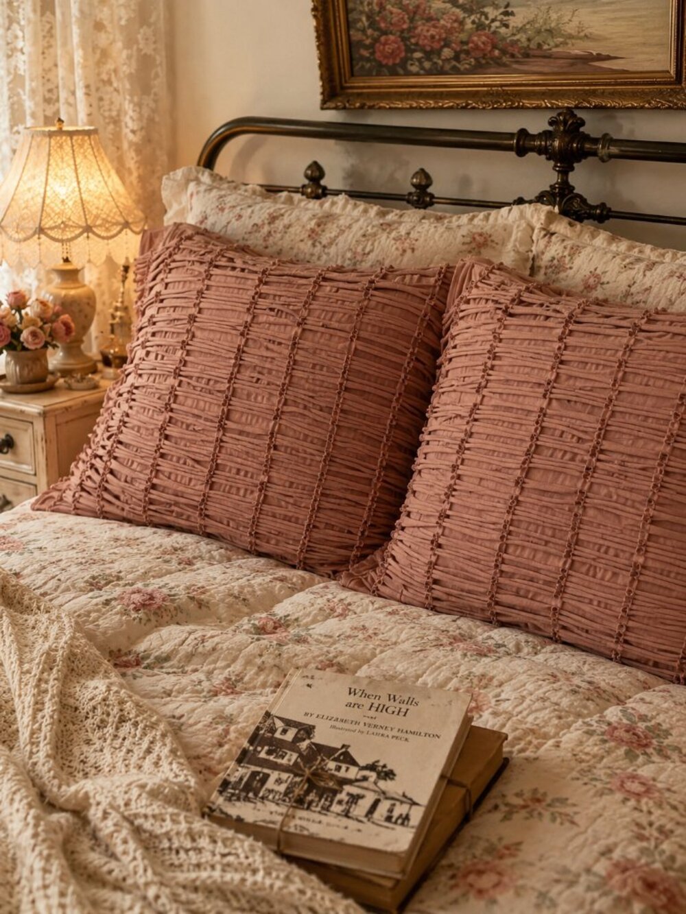 Nordstrom at Home Blush Pink Textured Pillow Covers Set of 2 | 18x18 |